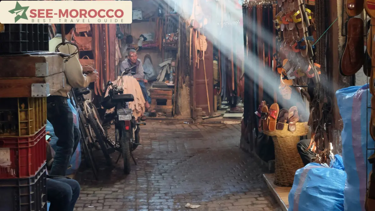 Marrakech leather souk — Morocco on a budget