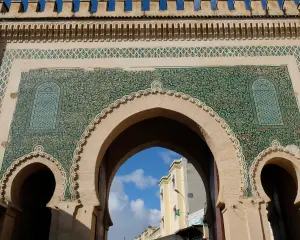 Bab Boujloud, the blue and green tiled gate entrance to Fez el-Bali medina