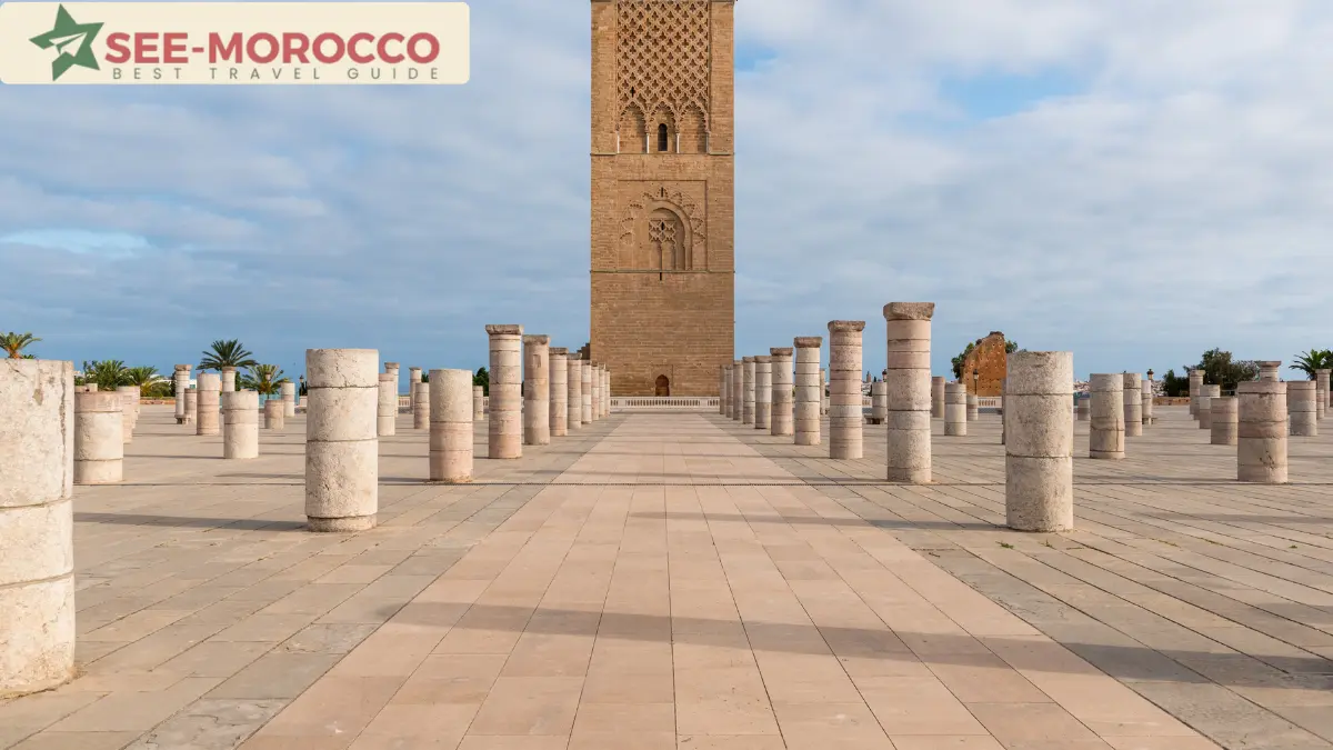 Hassan Tower Rabat Morocco columns esplanade