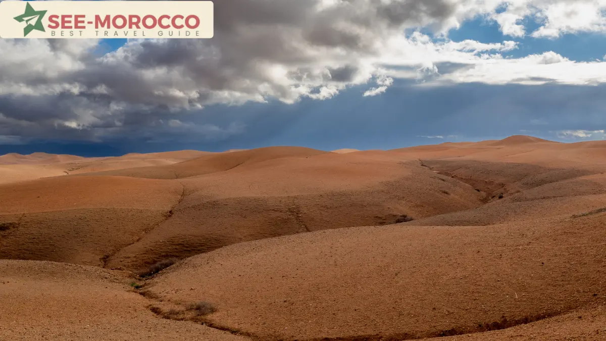 Agafay rocky desert plateau near Marrakech
