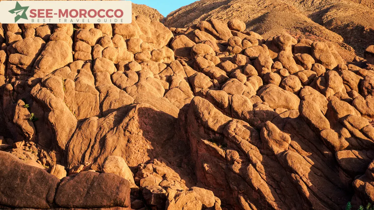 Monkey Fingers rock formations in the Dades Gorge Morocco
