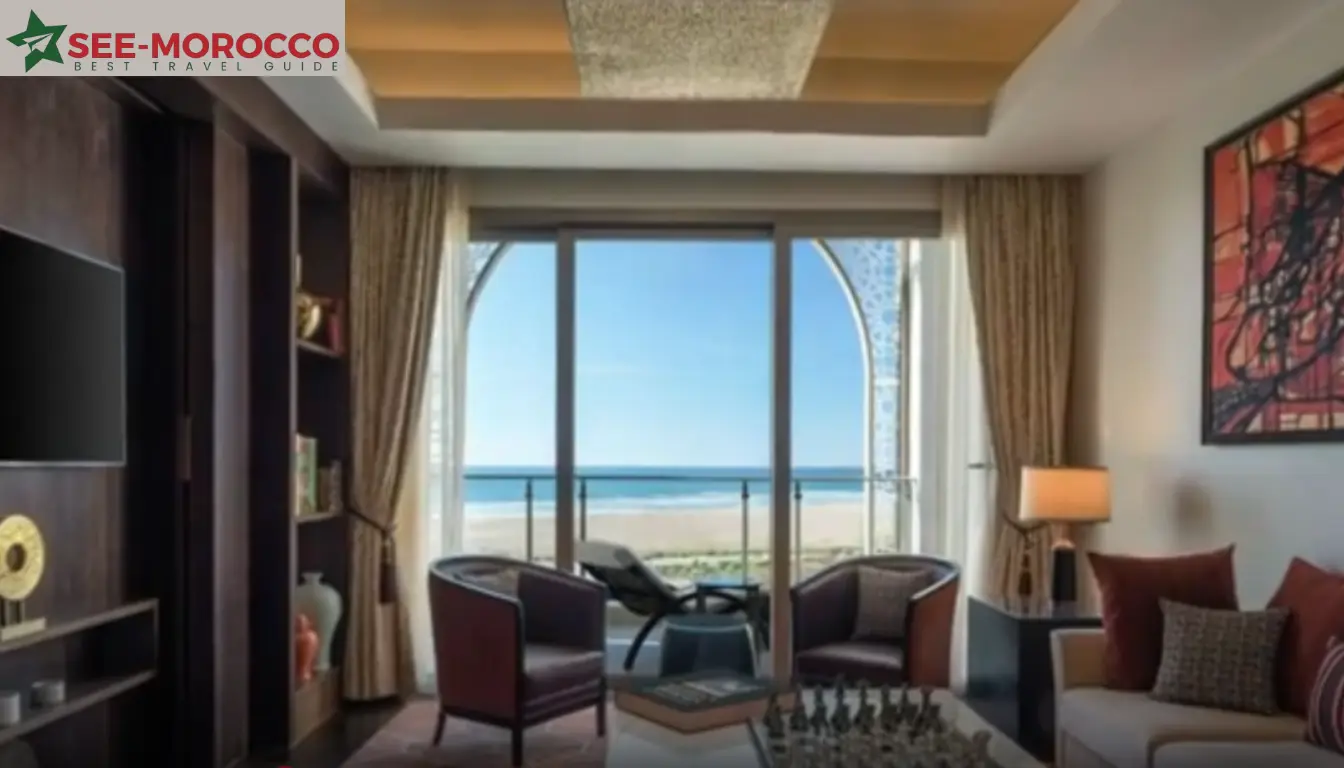Tangier Morocco luxury hotel room with sea view over the Atlantic