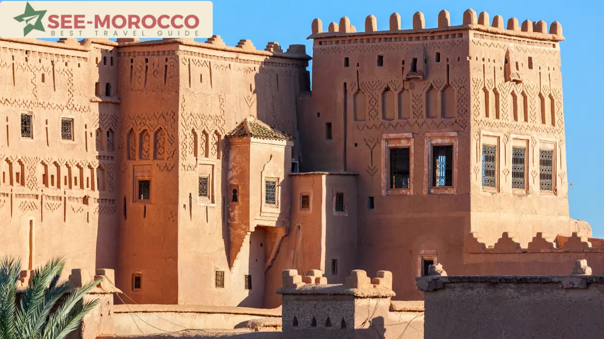 Taourirt Kasbah of the Glaoui dynasty central Ouarzazate Morocco detailed earthen architecture