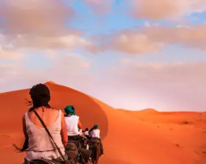 Morocco itinerary 7 days Sahara desert camel trek sunset Merzouga