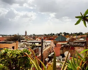 Morocco travel guide — Marrakech Medina rooftops and Koutoubia Mosque