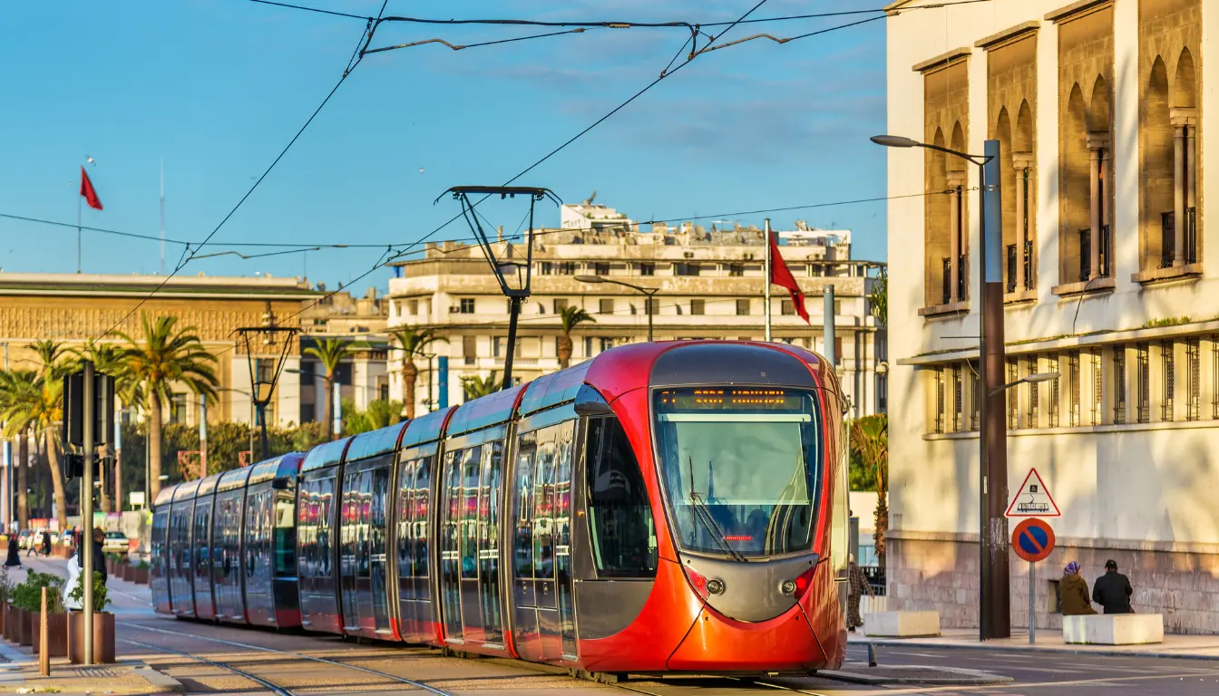 Morocco transportation safety — Casablanca modern tram public transport