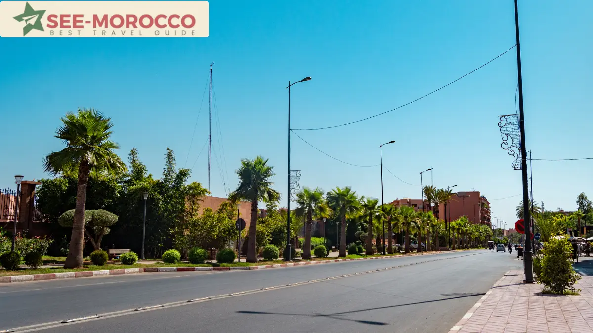 Gueliz neighborhood wide boulevard, Marrakech