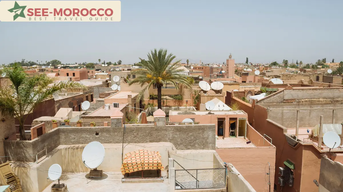 where to stay in Marrakech — Medina rooftops view