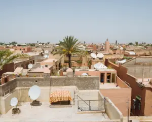 where to stay in Marrakech — Medina rooftops view