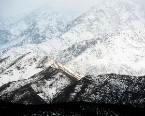 Atlas Mountains Morocco — snow-covered High Atlas peaks in winter
